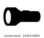 Flashlight silhouette vector art white background