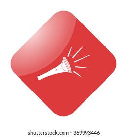 Flashlight simple icon on colorful background