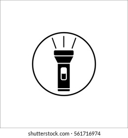 Flashlight solid icon, mobile sign, vector graphics, a filled pattern on a white background, eps 10.