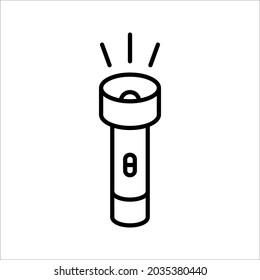 Flashlight symbol modern simple vector icon on white background. color editable eps 10
