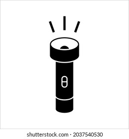 Flashlight symbol modern simple vector icon on white background. color editable eps 10