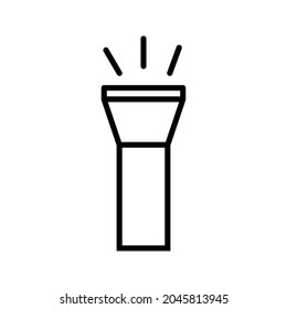 Flashlight symbol modern simple vector icon on white background. color editable eps 10