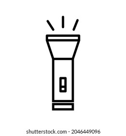 Flashlight symbol modern simple vector icon on white background. color editable eps 10