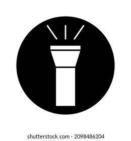 Flashlight symbol modern simple vector icon color editable