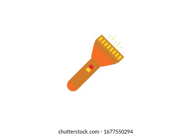 Flashlight Traveling Equipment Vector Illustration Object