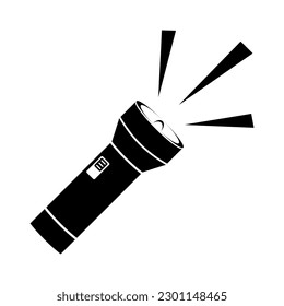 Flashlight vector art, flashlight flat icon, suitable for logo, web and application