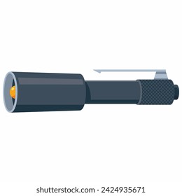 Flashlight vector cartoon illustration isolated on a white background.