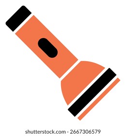 Taschenlampe, Vektordesign-Symbole. Taschenlampensymbol