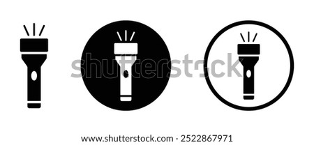 Flashlight vector design icons. Flashlight icon