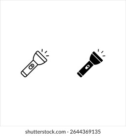 Flashlight vector design icons set. Flashlight icon