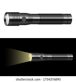 Flashlight vector design illustration isolated on background