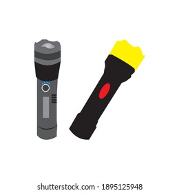 flashlight vector design ilustration icon logo templat
