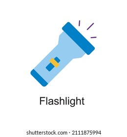 Flashlight vector Flat Icon Design illustration. Home Improvements Symbol on White background EPS 10 File