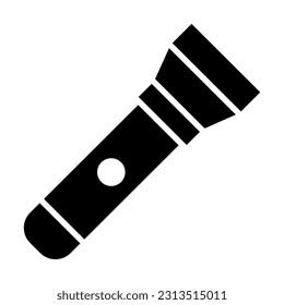 Flashlight Vector Glyph Icon For Personal And Commercial Use.
