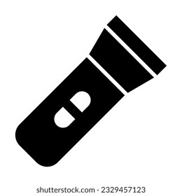 Flashlight Vector Glyph Icon For Personal And Commercial Use.
