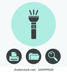 Flashlight vector icon