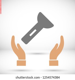 Flashlight  vector icon