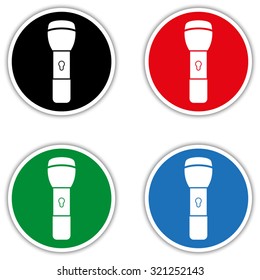 flashlight  - vector icon 