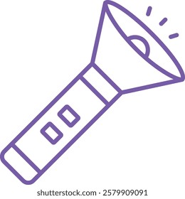 Flashlight vector icon. Can be used for printing, mobile and web applications.