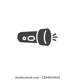 Flashlight vector icon. filled flat sign for mobile concept and web design. Flashlight glyph icon. Symbol, logo illustration. Vector graphics