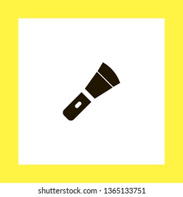 flashlight vector icon. flat design