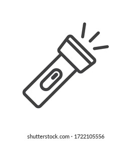 Flashlight vector icon. Flashlight flat sign design. EPS 10 flat pictogram symbol