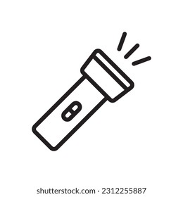 Flashlight vector icon. Flashlight flat sign design. Flashlight symbol pictogram. UX UI icon