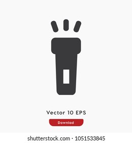 Flashlight vector icon. Lamp,light symbol. Best modern flat pictogram illustration for web and mobile apps design