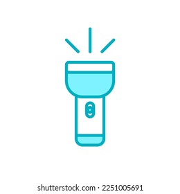 flashlight vector. flashlight icon, light icon, and flash icon. flat style - stock vector.	