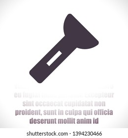 Flashlight  vector icon , lorem ipsum Flat design