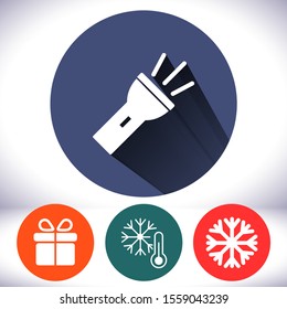 Flashlight vector icon , lorem ipsum Flat design