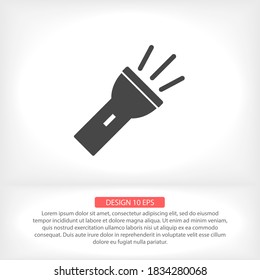 Flashlight vector icon , lorem ipsum Flat design