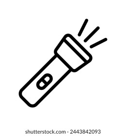 flashlight vector icon on white background