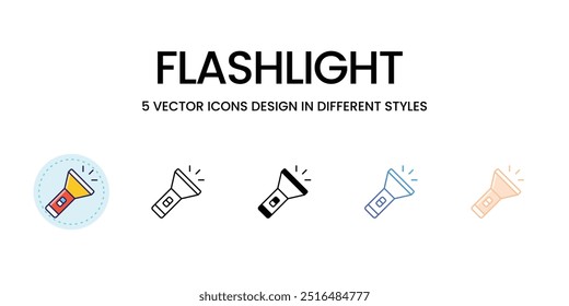 Ícone de vetor de lanterna pronto para usar a ilustração de vetor