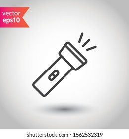 Flashlight vector icon. Flashlight sign design. EPS 10 flat pictogram symbol