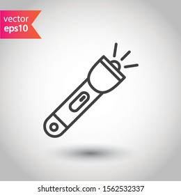 Flashlight vector icon. Flashlight sign design. EPS 10 flat pictogram symbol