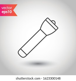 Flashlight vector icon. Flashlight sign design. EPS 10 flat pictogram symbol