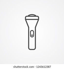 Flashlight vector icon sign symbol