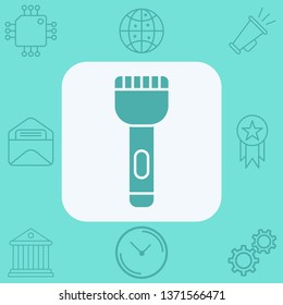 Flashlight vector icon sign symbol