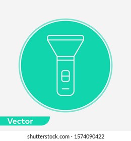 Flashlight vector icon sign symbol