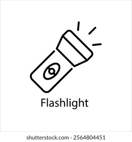 Flashlight Vector icon stock illustration