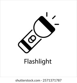 Flashlight Vector icon stock illustration