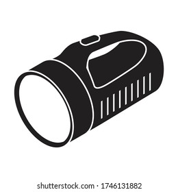 Icono de vector de linterna.Icono de vector negro aislado en linterna de fondo blanco.