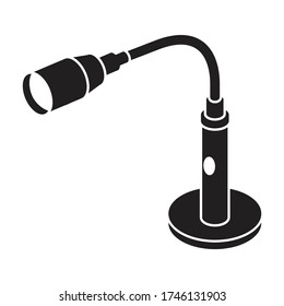 Icono de vector de linterna.Icono de vector negro aislado en linterna de fondo blanco.