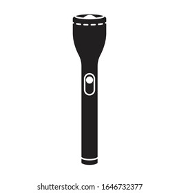 Flashlight vector icon.Black,simle vector icon isolated on white background flashlight .