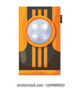 Flashlight vector icon.Cartoon vector icon isolated on white background flashlight .