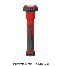 Flashlight vector icon.Cartoon vector icon isolated on white background flashlight .