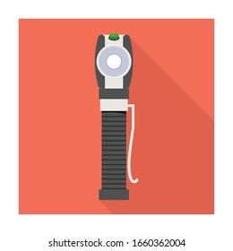 Flashlight vector icon.Flat vector icon isolated on white background flashlight .