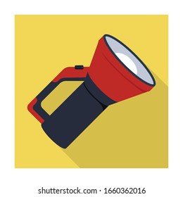 Flashlight vector icon.Flat vector icon isolated on white background flashlight .