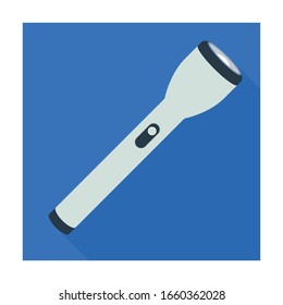 Flashlight vector icon.Flat vector icon isolated on white background flashlight .
